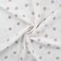 Preview: Musselin, Ecru mit Blumen-Stickerei